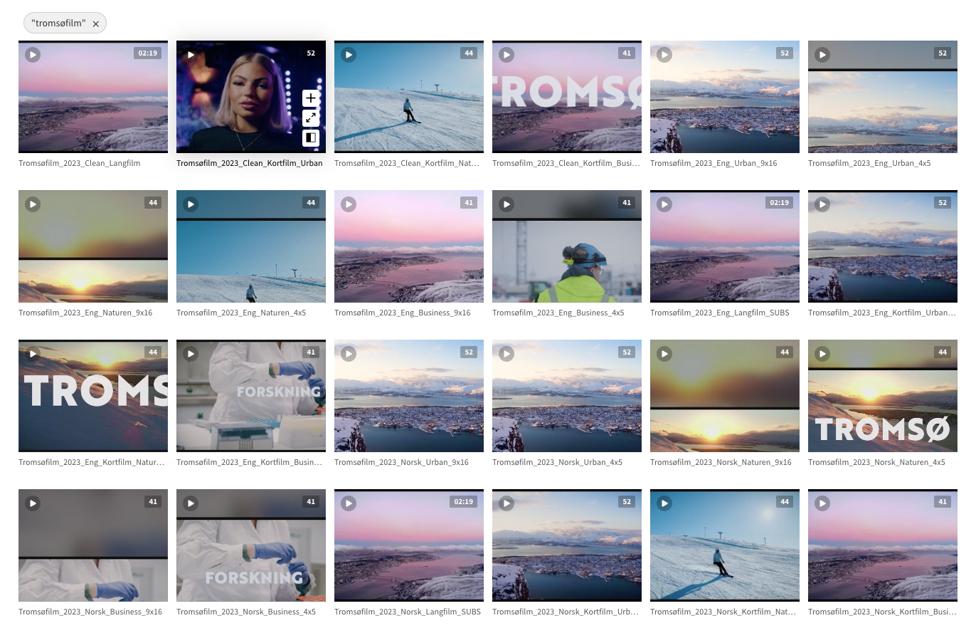 Skjermdump fra kommunens videoarkiv