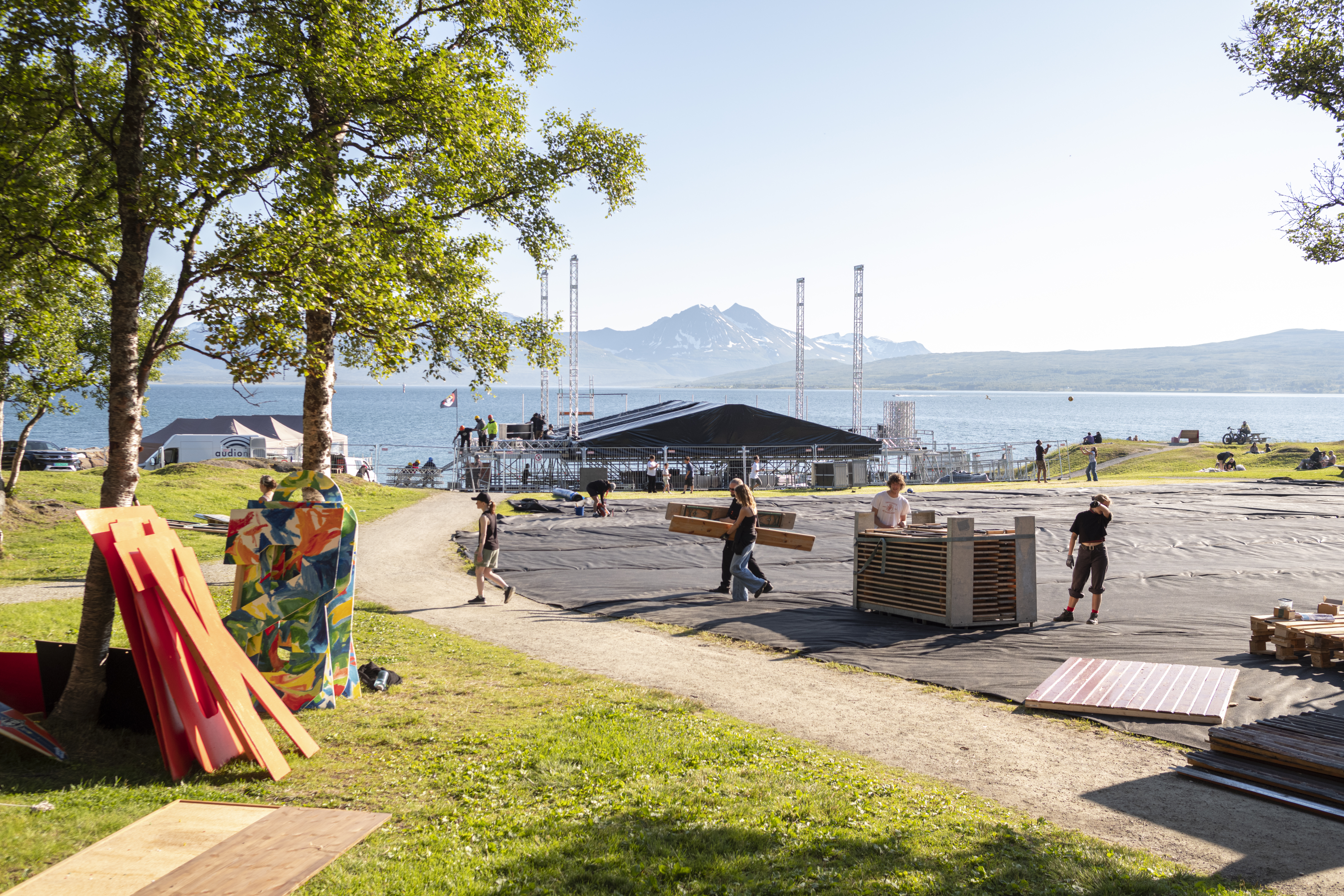 Rigging til Buktafestivalen