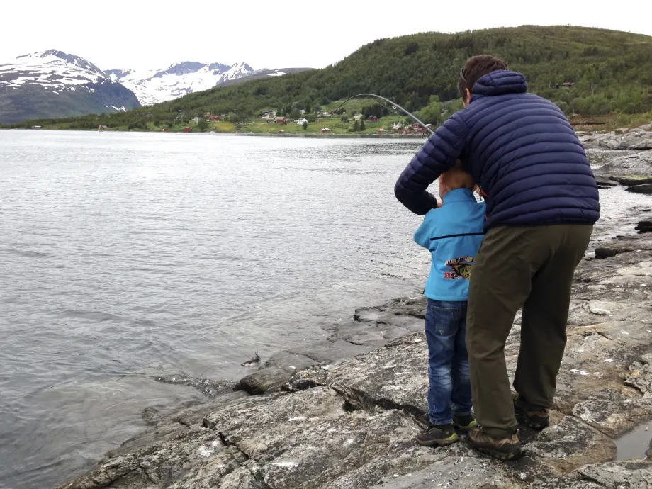 Fiskelykke p&aring; Hella / Straumshella