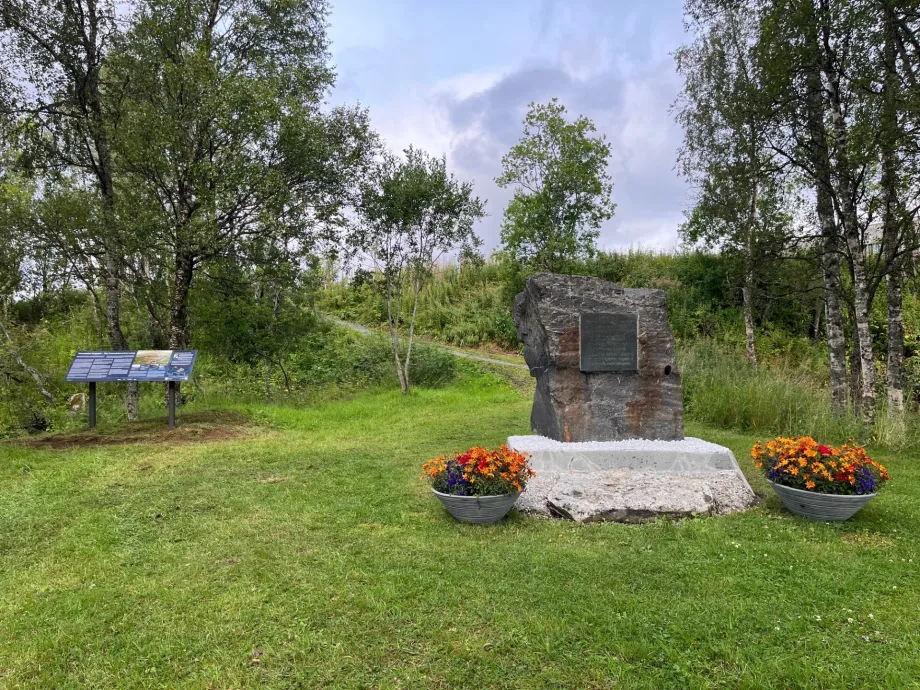 Minnetavle Tromsdalen fangeleir