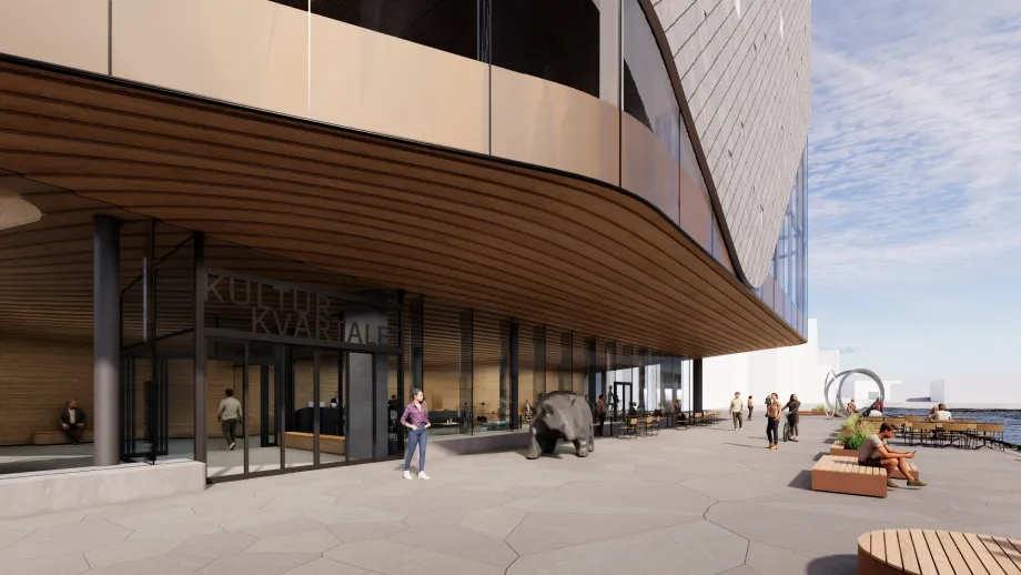 Illustrasjonsbilde Kulturkvartalet. Nordic Office of Architecture AS, for Tromsø kommune.