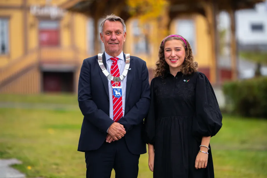 Portrett av Ordf&oslash;rer Gunnar Wilhelmsen og Varaordf&oslash;rer Sigrid Bj&oslash;rnhaug Hammer