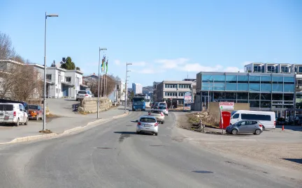 Viser trafikk langs Stakkevollvegen