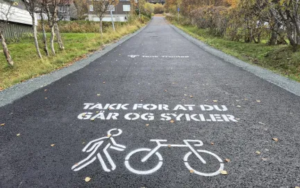 Asfalt sykkelvei