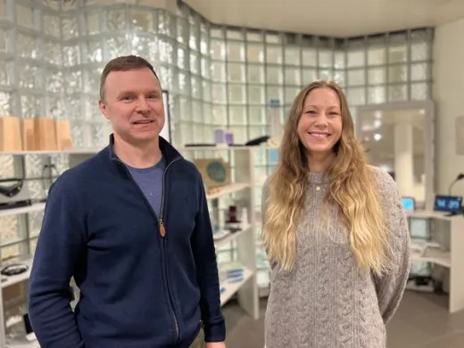 Tom og Stine jobber med velferdsteknologi