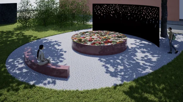 Rosebord, forslag til minnesmerke 22. juli Rosebord, forslag til minnesmerke 22. juli