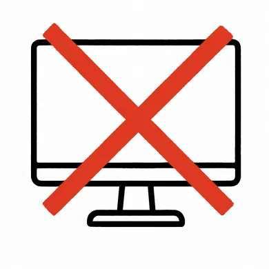 Ingen PC tilgjengelig Ingen PC - skilt