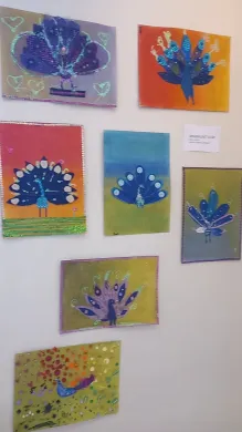 Påfugler, kreativ lørdag