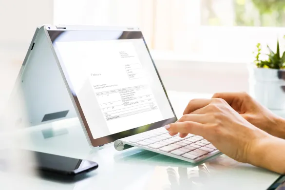 Illustrasjon av faktura Illustrasjon av faktura